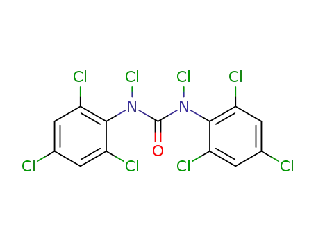Molecular Structure of 2899-02-7 (1,3-Dichloro-1,3-bis(2,4,6-trichlorophenyl)urea)