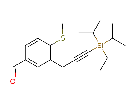 4-(methylsulfanyl)-3-[3-(triisopropylsilyl)prop-2-yn-1-yl]benzaldehyde