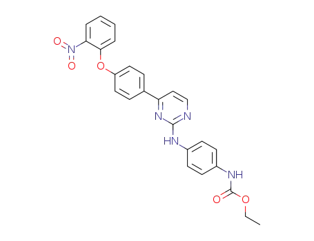 ethyl N-{4-{{4-[4-(2-nitrophenoxy)phenyl]pyrimidin-2-yl}amino}phenyl}carbamate