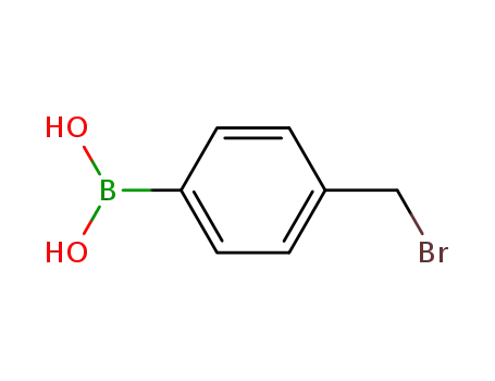Molecular Structure of 68162-47-0 (4-(Bromomethyl)phenylboronic acid)