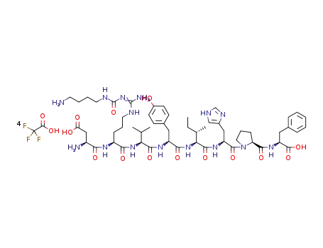 H-Asp-{Nω-[N-(4-aminobutyl)aminocarbonyl]}Arg-Val-Tyr-Ile-His-Pro-Phe-OH tetrakis(hydrotrifluoroacetate)