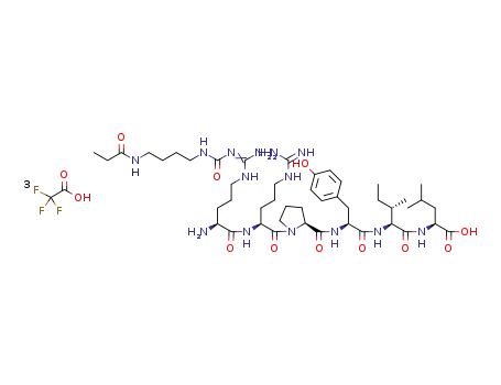 H-{Nω-[N-(4-propanoylaminobutyl)aminocarbonyl]}Arg-Arg-Pro-Tyr-Ile-Leu-OH tris(hydrotrifluoroacetate)