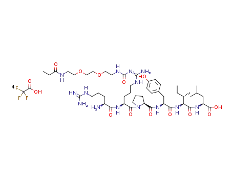 H-Arg-{Nω-[N-(8-propanoylamino-3,6-dioxaoctyl)-aminocarbonyl]}Arg-Pro-Tyr-Ile-Leu-OH tris(hydrotrifluoroacetate)
