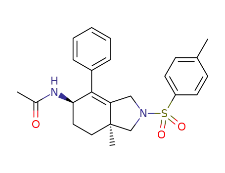 (+)-N-[(5S*,7aR*)-7a-methyl-4-phenyl-2-tosyl-2,3,5,6,7,7a-hexahydro-1H-isoindol-5-yl]acetamide