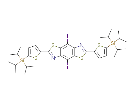 4,8-diiodo-2,6-bis-(5-triisopropylsilanylthiophen-2-yl)-benzo[1,2-d;4,5-d']bisthiazole