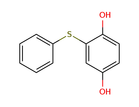 Molecular Structure of 18231-96-4 (1,4-Benzenediol, 2-(phenylthio)-)