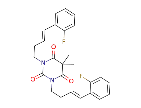 1,3-bis((E)-4-(2-fluorophenyl)but-3-enyl)-5,5-dimethylpyrimidine-2,4,6(1H,3H,5H)-trione