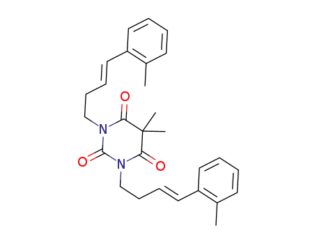 5,5-dimethyl-1,3-bis((E)-4-o-tolylbut-3-enyl)pyrimidine-2,4,6(1H,3H,5H)-trione