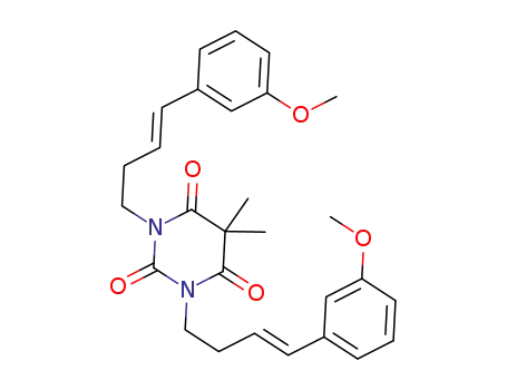 1,3-bis((E)-4-(3-methoxyphenyl)but-3-enyl)-5,5-dimethylpyrimidine-2,4,6(1H,3H,5H)-trione