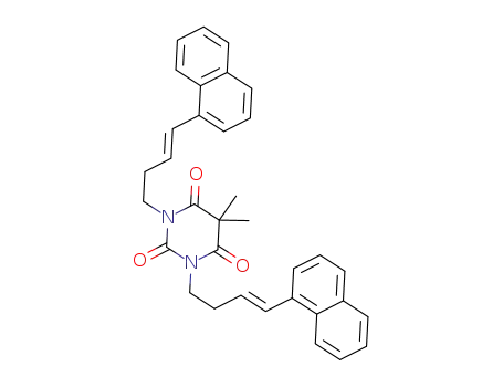 5,5-dimethyl-1,3-bis((E)-4-(naphthalen-1-yl)but-3-enyl)pyrimidine-2,4,6(1H,3H,5H)-trione