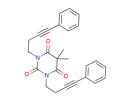 5,5-dimethyl-1,3-bis(4-phenylbut-3-ynyl)pyrimidine-2,4,6(1H,3H,5H)-trione