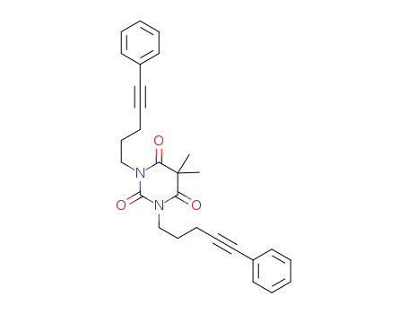 5,5-dimethyl-1,3-bis(5-phenylpent-4-ynyl)pyrimidine-2,4,6(1H,3H,5H)-trione