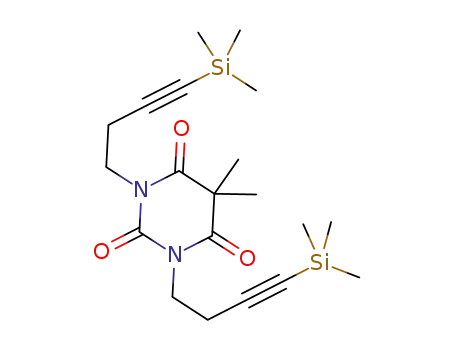 5,5-dimethyl-1,3-bis(4-(trimethylsilyl)but-3-ynyl)pyrimidine-2,4,6(1H,3H,5H)-trione