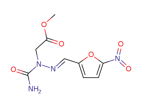 Molecular Structure of 3805-51-4 (methyl {(2E)-1-carbamoyl-2-[(5-nitrofuran-2-yl)methylidene]hydrazinyl}acetate)