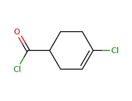 Molecular Structure of 133058-06-7 (3-Cyclohexene-1-carbonyl chloride, 4-chloro- (9CI))
