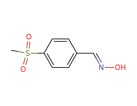 Molecular Structure of 53147-98-1 (Benzaldehyde, 4-(methylsulfonyl)-, oxime)