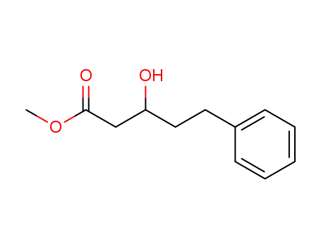 Molecular Structure of 129880-16-6 (Benzenepentanoic acid, b-hydroxy-, methyl ester)