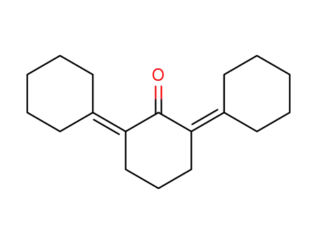 Molecular Structure of 3293-32-1 (2,6-di(cyclohexylidene)cyclohexan-1-one)