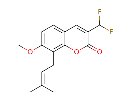 3-difluoromethyl-7-methoxy-8-(3-methylbut-2-en-1-yl)-2H-chromen-2-one
