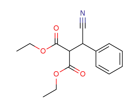 Molecular Structure of 185067-05-4 (Propanedioic acid, (cyanophenylmethyl)-, diethyl ester)