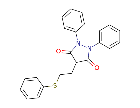 1,2-Diphenyl-4-(2-phenylsulfanyl-ethyl)-pyrazolidine-3,5-dione,3736-92-3