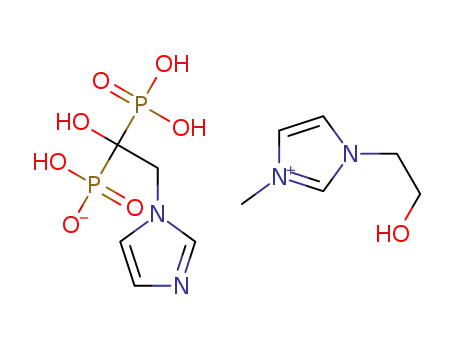 (1-(2-hydroxyethyl)-3-methyl-1H-imidazol-3-ium) hydrogen (1-hydroxy-2-(1H-imidazol-1-yl)-1-phosphonoethyl)phosphonate