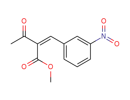 Molecular Structure of 119128-13-1 (Butanoic acid, 2-[(3-nitrophenyl)methylene]-3-oxo-, methyl ester, (2Z)-)