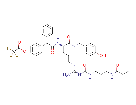 (R)-Nα-diphenylacetyl-Nω-(propionylaminopropyl)aminocarbonyl(4-hydroxybenzyl)argininamide hydrotrifluoroacetate