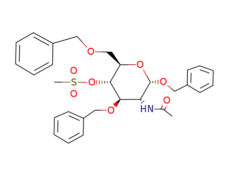 benzyl 2-acetamido-3,6-di-O-benzyl-2-deoxy-4-O-(methylsulfonyl)-α-D-glucopyranoside