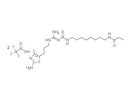 N-{8-(amino{[3-(2-amino-4-methylthiazol-5-yl)propyl]amino}methylene)ureido-1-octyl}propionic amide dihydrotrifluoroacetate
