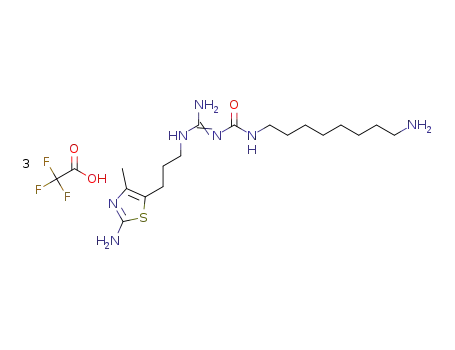 1-(amino{[3-(2-amino-4-methylthiazol-5-yl)propyl]amino}methylene)-3-(8-aminooctyl)urea trihydrotrifluoroacetate