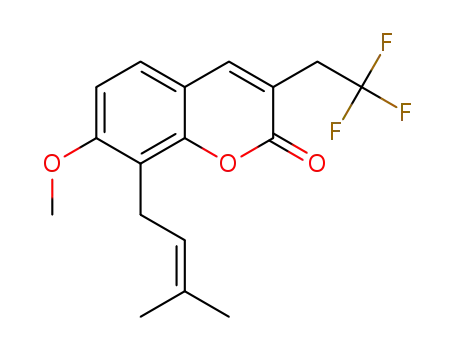7-methoxy-8-(3-methylbut-2-en-1-yl)-3-(2,2,2-trifluoroethyl)-2H-chromen-2-one