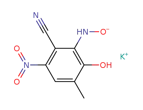 3-hydroxy-2-hydroxyamino-4-methyl-6-nitro-benzonitrile; potassium salt