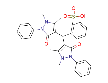 2-[bis-(1,5-dimethyl-3-oxo-2-phenyl-2,3-dihydro-1H-pyrazol-4-yl)-methyl]-benzenesulfonic acid