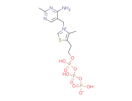 Thiazolium,3-[(4-amino-2-methyl-5-pyrimidinyl)methyl]-4-methyl-5-(4,6,8,8-tetrahydroxy-4,6,8-trioxido-3,5,7-trioxa-4,6,8-triphosphaoct-1-yl)-,inner salt