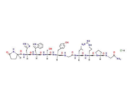 L-pyroglutamyl-L-histidyl-L-tryptophyl-L-seryl-L-tyrosyl-glycyl-L-leucyl-L-arginyl-L-prolyl-glycine amide hydrochloride