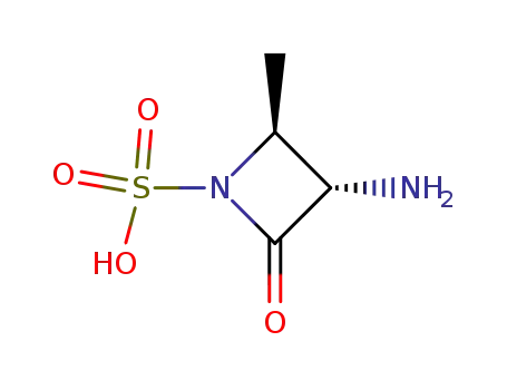 Molecular Structure of 80082-65-1 ((2S-trans)-3-Amino-2-methyl-4-oxoazetidine-1-sulphonic acid)