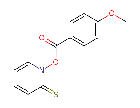 Molecular Structure of 114050-46-3 (2(1H)-Pyridinethione, 1-[(4-methoxybenzoyl)oxy]-)