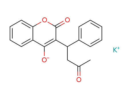 2H-1-Benzopyran-2-one,4-hydroxy-3-(3-oxo-1-phenylbutyl)-, potassium salt (1:1)