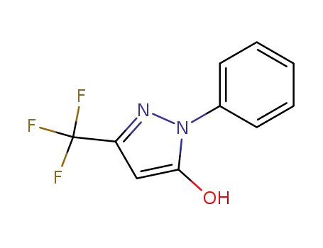 Molecular Structure of 96145-98-1 (2-Phenyl-5-trifluoromethyl-2H-pyrazol-3-ol)