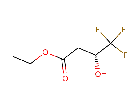 Molecular Structure of 85571-85-3 (ETHYL (R)-4,4,4-TRIFLUORO-3-HYDROXYBUTYRATE)