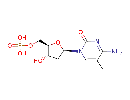 Molecular Structure of 2498-41-1 (2'-deoxy-5-methylcytidine 5'-monophosphate)