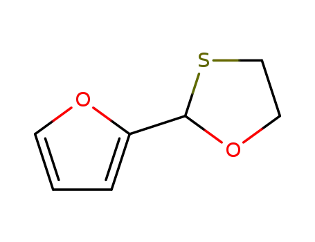 Molecular Structure of 81932-19-6 (1,3-Oxathiolane, 2-(2-furanyl)-)