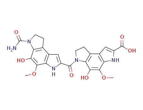 6-(6-Carbamoyl-5-hydroxy-4-methoxy-3,6,7,8-tetrahydro-pyrrolo[3,2-e]indole-2-carbonyl)-5-hydroxy-4-methoxy-3,6,7,8-tetrahydro-pyrrolo[3,2-e]indole-2-carboxylic acid