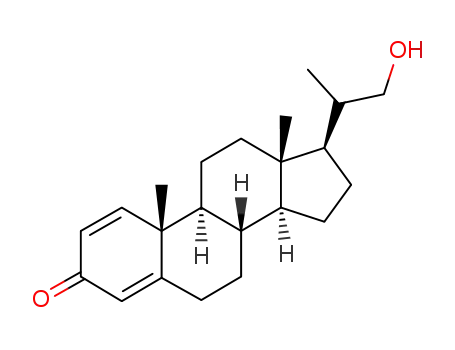 Molecular Structure of 71658-22-5 (21-hydroxy-20-methylpregna-1,4-dien-3-one)