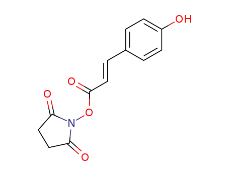 Molecular Structure of 88492-43-7 (2,5-Pyrrolidinedione, 1-[[3-(4-hydroxyphenyl)-1-oxo-2-propenyl]oxy]-,
(E)-)