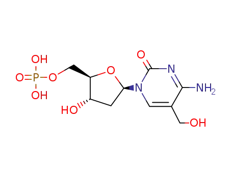 Molecular Structure of 13009-95-5 (5-hydroxymethyldeoxycytidylic acid)