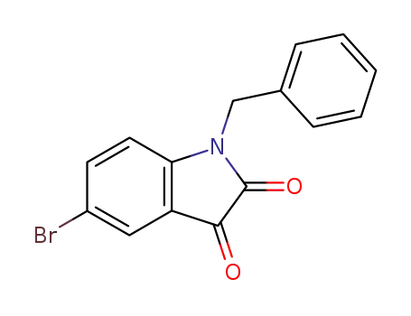 Molecular Structure of 79183-44-1 (1-benzyl-5-bromo-indole-2,3-dione)