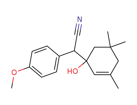 1'p.methoxyphenyl 1'-cyano 1,3,5,5-tetramethyl 2-cyclohexen 1-ol