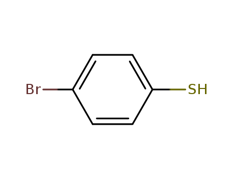 106-53-6,4-Bromothiophenol,Benzenethiol,p-bromo- (6CI,7CI,8CI);1-Bromo-4-mercaptobenzene;4-Bromobenzenethiol;4-Bromophenylthiol;NSC 229563;NSC 32018;p-Bromobenzenethiol;p-Bromophenyl thiol;p-Bromothiophenol;Benzenethiol, 4-bromo-;